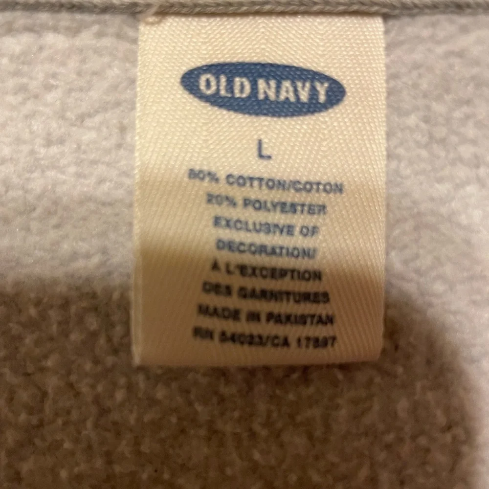 OLD NAVY FLEECE LINED SWEATSHIRT HOODIE KANGAROO POCKET SIZE:L FRONT ZIPPER EUC